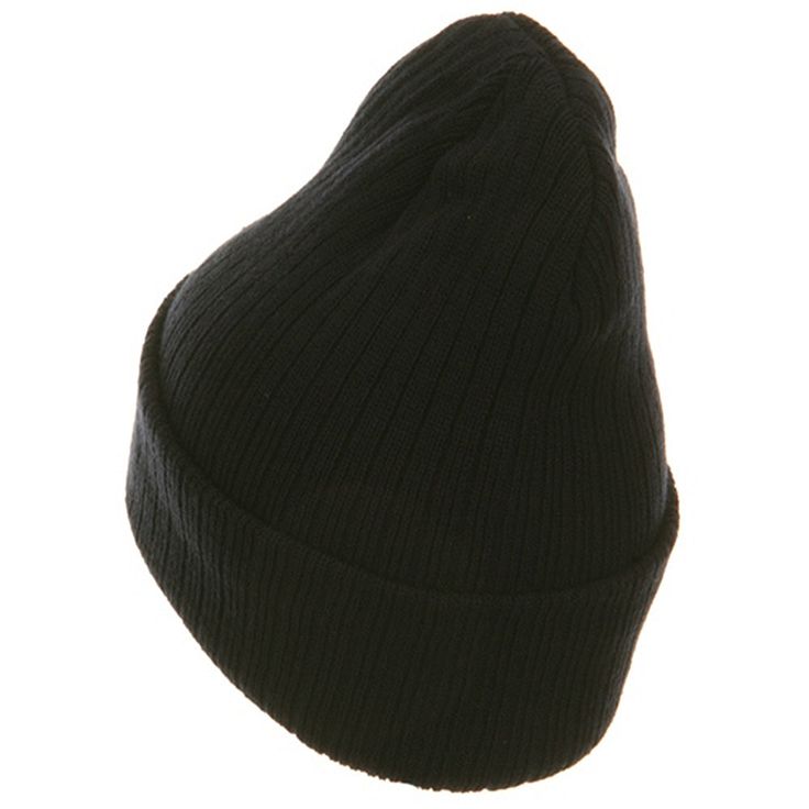 Heavy Ribbed Cuff BeanieMade of 100% acrylic.One size fits most with flexibility, fitting up to XL.Shell measures 9 inches deep and 6 1/2 inches wide with 2 1/2 inches high cuff, dual layerd, thinsulate insulation.Heavy, soft and warm material.Hand wash only.Available in navy, black, white, pink, red,and grey.Made in USA. Looking for plain beanies with simple design you can wear for any outings in fall or winter?! Try our Heavy Ribbed Cuff Beanie that is also available in many different colors. Black Acrylic Hat For Streetwear, Warm Black Acrylic Hat, Casual Black Acrylic Beanie, Black Acrylic Beanie For Winter, Black Ribbed Hat For Fall, Classic Black Knitted Hat, Adjustable Black Acrylic Beanie, Black Acrylic Hat, One Size Fits Most, Black Acrylic Hat One Size Fits Most