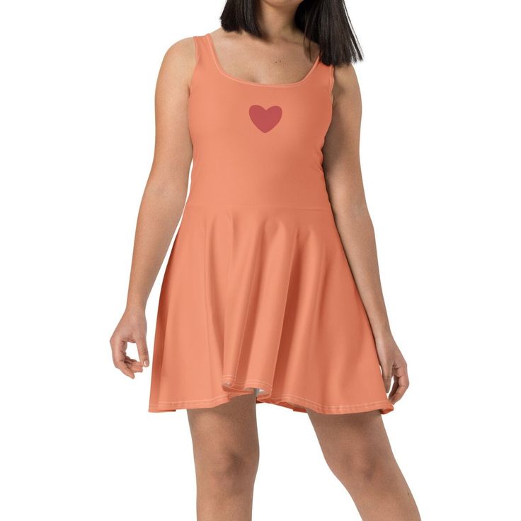 This cute  dress is custom printed, and made of a high quality fabric that is 82% polyester and 18% spandex. It is soft and stretchy, making it perfect for a long day at the theme parks! The fit and flare skater style dress has an elastic waistband, and the flared skirt falls around mid-thigh to above-the-knee. It comes in sizes from XS to 3X!  Please note that there may be some slight differences in the way the physical dress looks compared to the listing photo, since each dress is printed, cut and sewn individually and made by hand. Washing this dress by hand with cold water, and turning it inside out before washing will help keep the fabric at its best! Cute Stretch Mini Dresses, Playful Fitted Sleeveless Dresses, Fun Fitted Mini Dress, Playful Pink Fitted Sundress, Fitted Cute Orange Dress, Playful Fitted A-line Dress, Fun Fitted Printed Dresses, Playful Fitted Sleeveless Mini Dress, Cute Stretch Sleeveless Dress