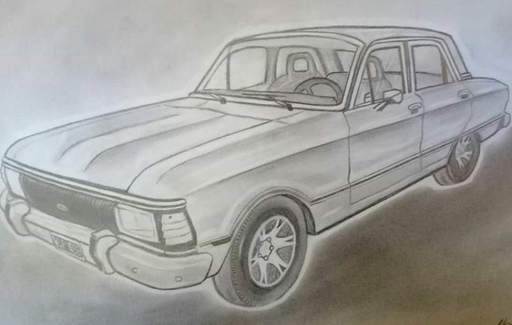 a drawing of a truck with the hood up