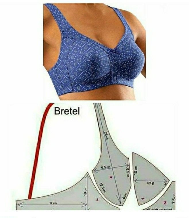 a woman's bra with measurements and measurements for her breast, which shows the size