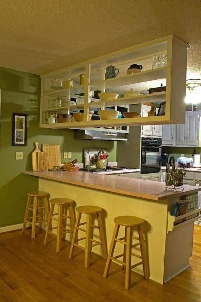 the kitchen is clean and ready for us to use as an entertaining area in the house