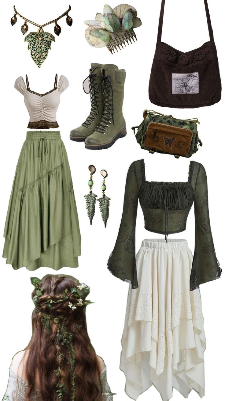 Ren Faire Outfits, Look 80s, Fairy Outfit, Fair Outfits, Fest Outfits, Fairycore Aesthetic, Cottagecore Outfits, Earthy Outfits, Estilo Hippie