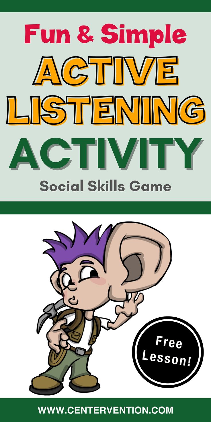 the fun and simple active listening activity for kids to learn how to use social skills