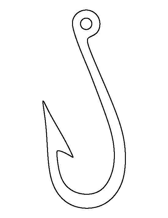 the outline of a fishing hook