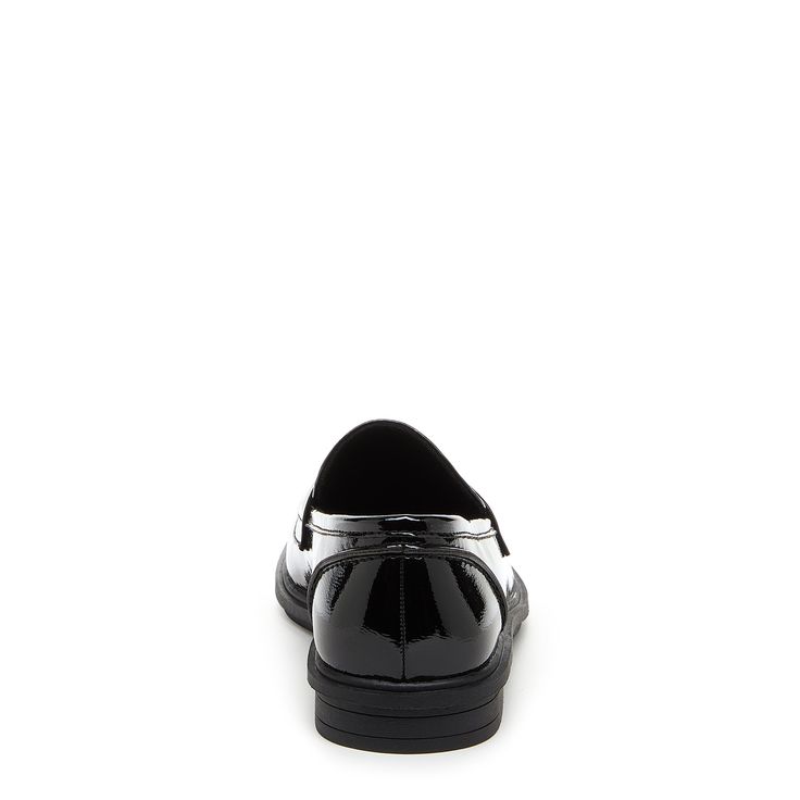 Step into timeless style with the Gabby Black Patent Loafer, the quintessential shoe that marries classic design with modern comfort. ✨👞 Timeless style: Sleek black faux patent leather for a sophisticated look. Slip-on ease: Effortlessly chic and perfect for on-the-go. Versatile wardrobe staple: Pairs perfectly with everything from jeans to dresses. Subtle lift: 1-inch heel for a little extra height. Style: Slip on casual loafer Upper: Black Patent Faux Leather Lining: Synthetic Sole: Rubber Cl Formal Black Synthetic Slip-ons, Slip-on Patent Leather Flats, Classic Patent Leather Slip-ons With Round Toe, Formal Closed Toe Synthetic Loafers, Elegant Flat Patent Leather Oxfords, Formal Synthetic Closed Toe Loafers, Classic Patent Leather Flats For Formal Occasions, Formal Synthetic Closed-toe Loafers, Elegant Black Synthetic Slip-ons