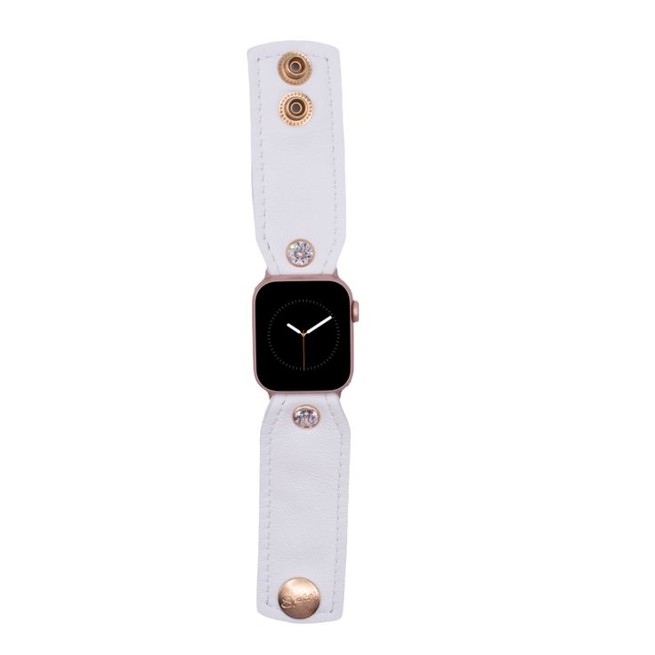 Introducing the White Smart-Watch Band in our iconic Bow style - a luxurious accessory crafted from genuine bright white calfskin leather. Handcrafted in the USA, this band is designed for the perfect fit, offering unparalleled comfort and style with a neutral look. Compatible with Apple, Samsung, Google Pixel, Fitbit, and other watch types, it’s the ultimate blend of fashion and functionality for every wrist size, embodying the true essence of Spark*l! Exciting news! Your new Watchband is custo Luxury White Leather Watch Accessories, Formal White Leather Strap For Watches, Adjustable White Apple Watch Band For Everyday, Luxury White Leather Strap Watch Band, Luxury White Leather Watch Band, White Watch Bands With Bracelet Strap, Trendy White Bracelet Strap Apple Watch Band, Trendy White Apple Watch Band With Bracelet Strap, Trendy White Watch Accessories With Bracelet Strap