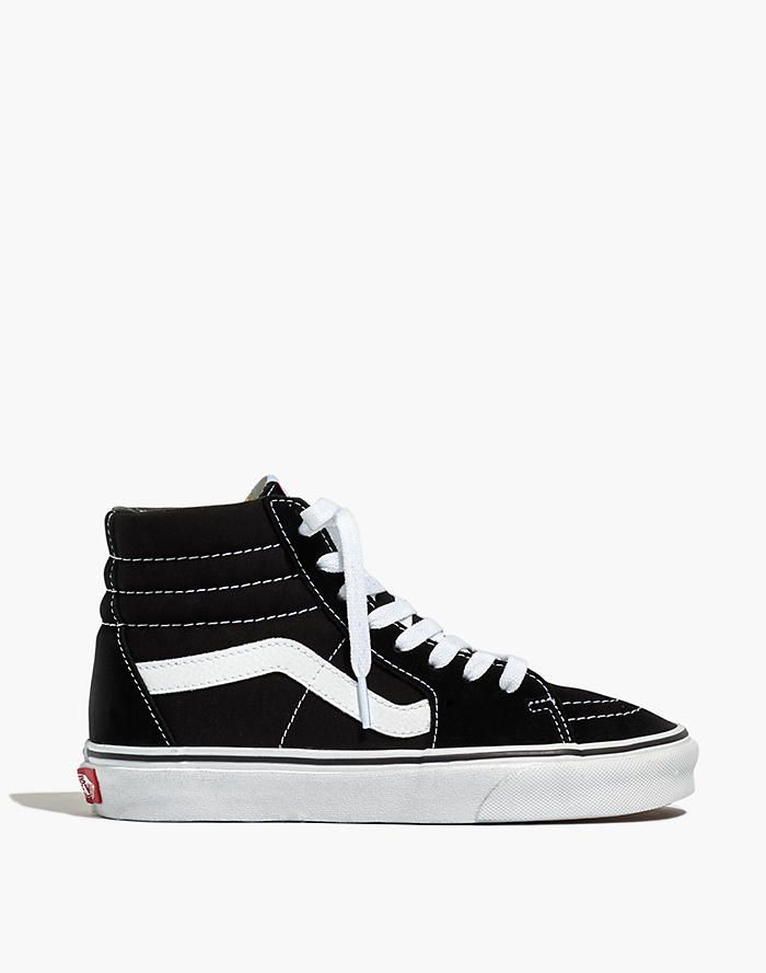 Vans® Unisex Sk8-Hi High-Top Sneakers in Suede and Canvas Vans Sk8 Hi Outfit, High Top Vans Outfit, Sk8 Hi Outfit, Vans Sk8 Hi Black, Black High Top Vans, Hi Top Vans, Sk8 Hi Vans, Custom Shoes Diy, Vans Outfit