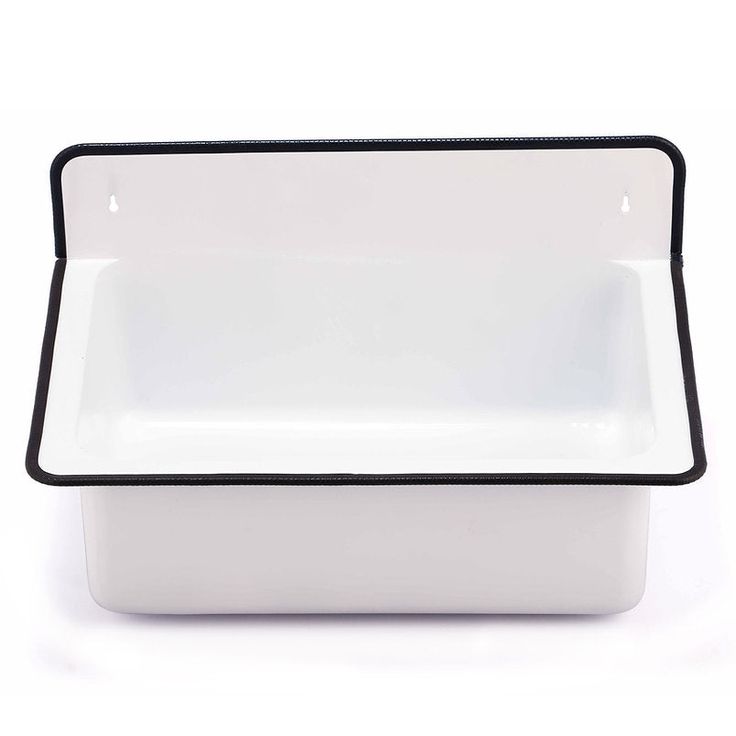 a white and black rectangular dish on a white background