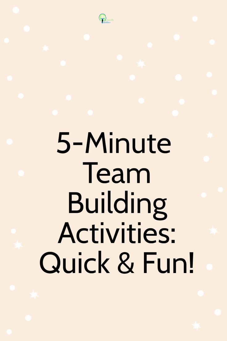 the five minute team building activity is shown in black and white with polka dots on it