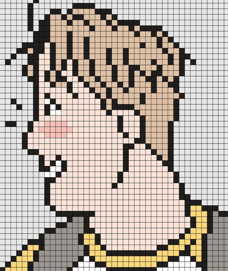 a cross stitch pattern of a woman's face