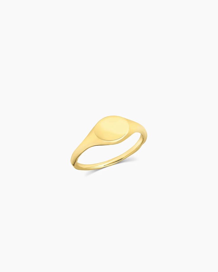 Bespoke Signet Ring (gold) – gorjana 14k Gold Stamped Hoop Jewelry, Dainty 14k Gold Filled Jewelry With Polished Finish, Hypoallergenic Yellow Gold Brass Jewelry, 14k Gold Filled Oval Minimalist Jewelry, Classic Recycled Gold Hoop Jewelry, Classic Recycled Gold Hoop Earrings, Minimalist 14k Gold Filled Oval Jewelry, Dainty Stackable Yellow Gold Signet Ring, Classic Stackable 14k Gold Filled Rings