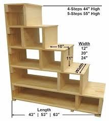 a wooden shelf with several shelves on each side