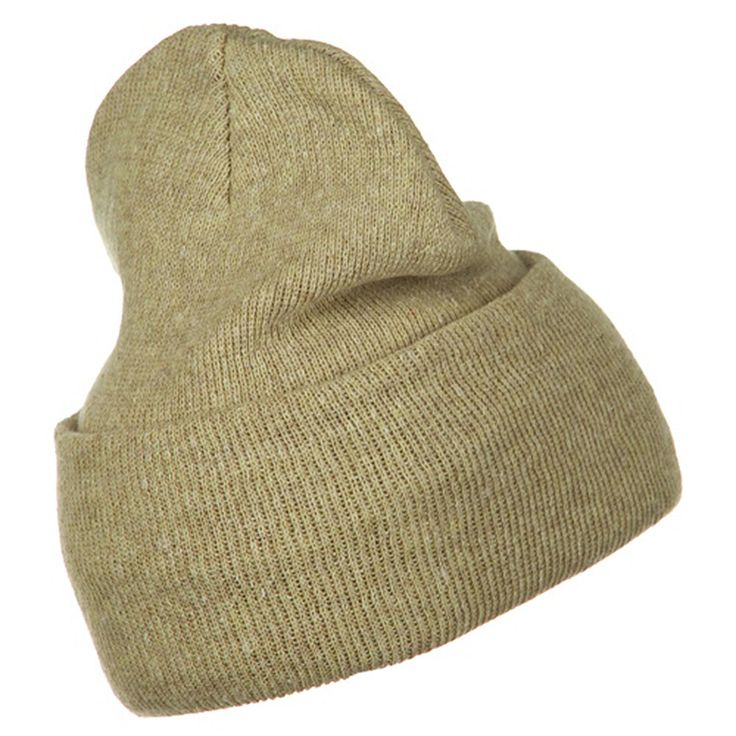 Stretch ECO Cotton Long BeanieMade of 75% cotton and 25% acrylic.One size fits most with flexibility, fitting up to XL.Crown measures 13 inches long including cuff and 7 1/2 inches wide, 3 layers.Thick, soft and warm material.Hand wash only.Available in black, milk, khaki, olive, red, brown, grey, charcoal, navy, beige and .Made in USA.W51S68E. Looking for easily stretchable long beanie for this winter?! Try our Stretch ECO Cotton Long Beanie that fits up to headsize XL with flexibility. Made fr Adjustable Cotton Beanie, Casual Beige Acrylic Hat, Classic Solid Beanie For Fall, Fitted Fall Beanie, Classic Solid Color Fall Beanie, Classic Fitted Soft Knit Hat, Solid Cotton Beanie For Cold Weather, Fitted Cotton Hat In Solid Color, Fitted Cotton Hats In Solid Color