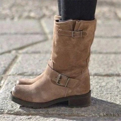 Lasaky - Soft-Sole Winter Booties with Zipper Closure and Versatile Design Best Winter Boots, Large Size Womens Shoes, Popular Boots, Equestrian Boots, Buckle Ankle Boots, The Tube, Buckle Boots, Casual Heels, Flat Boots