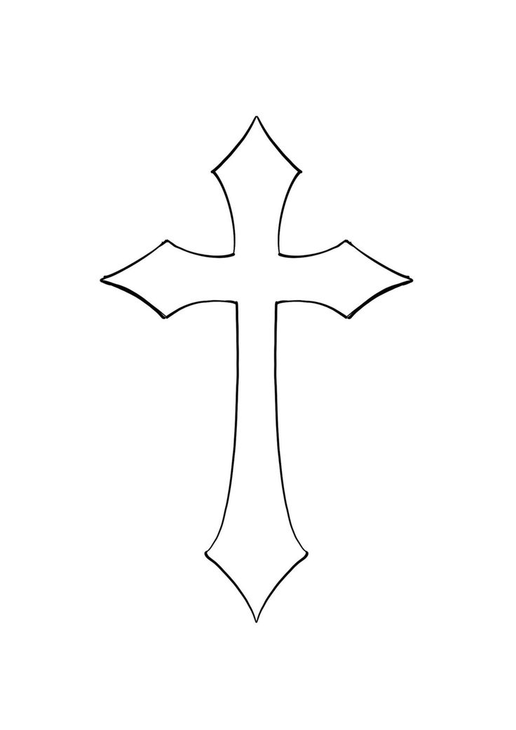 the cross is drawn in black and white