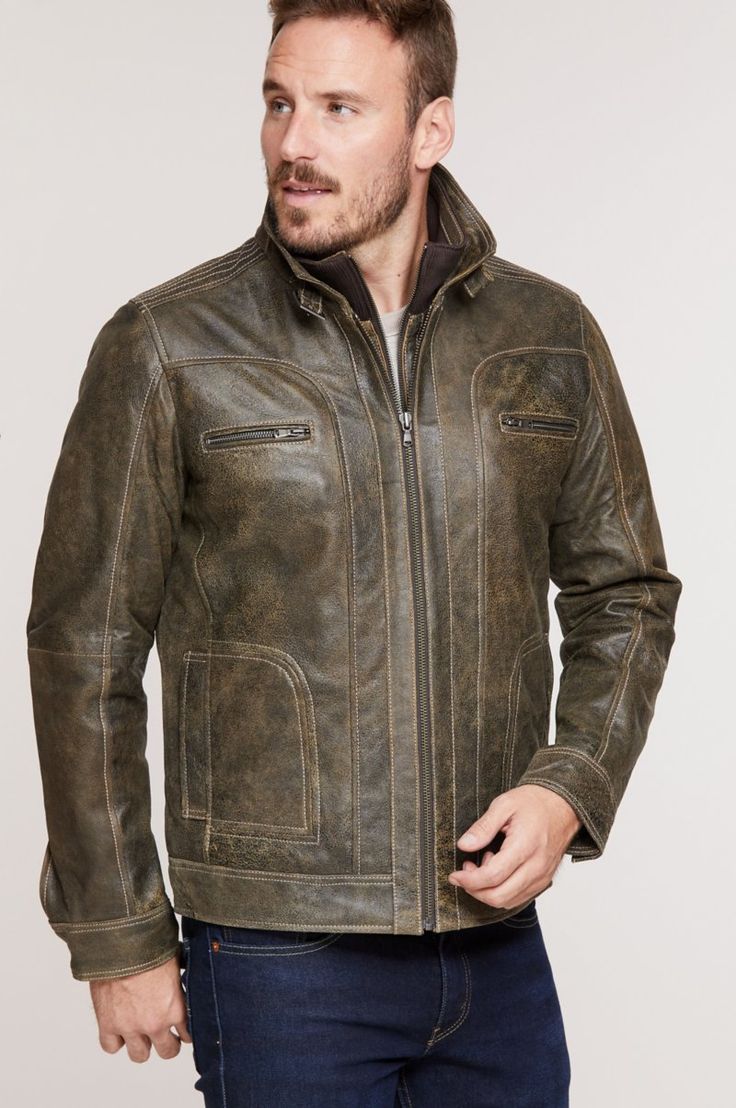 Memphis Lambskin Leather Bomber Moto Jacket | Overland Rugged Leather Outerwear With Zipper Closure, Rugged Leather Jacket With Zipper For Winter, Rugged Winter Biker Jacket With Zipper Closure, Rugged Winter Outerwear With Leather Lining, Leather Biker Jacket With Padded Collar For Outdoor, Winter Rugged Biker Jacket For Outdoor, Winter Leather Biker Jacket With Double-needle Stitching, Winter Leather Biker Jacket With Leather Lining, Leather Biker Jacket With Leather Lining For Winter