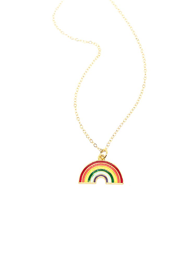 Handmade in Portland, Oregon. This will make the perfect gift! Or, definitely get it for yourself, I support that, too. MEASUREMENTS + MATERIALS - Necklace is about 16 inches long and is adjustable - Rainbow enamel charm is about 1 inch wide - Gold fill chain for sensitive skin (hypoallergenic) - Other styles available! WHAT PEOPLE SAY “Beautiful craftsmanship, these were for my mother in law, she loves them. I love supporting small businesses.” - Josh “ Love these earrings!! I get so many compl Multicolor Hypoallergenic Necklace As A Gift, Multicolor Hypoallergenic Necklace For Gift, Hypoallergenic Multicolor Necklace Perfect As Gift, Hypoallergenic Multicolor Necklace For Gift, Enamel Pendant Charm Necklace With Adjustable Chain, Rainbow Nickel-free Jewelry For Gifts, Nickel Free Rainbow Jewelry For Gift, Nickel-free Rainbow Jewelry For Gifts, Nickel-free Rainbow Jewelry Gift