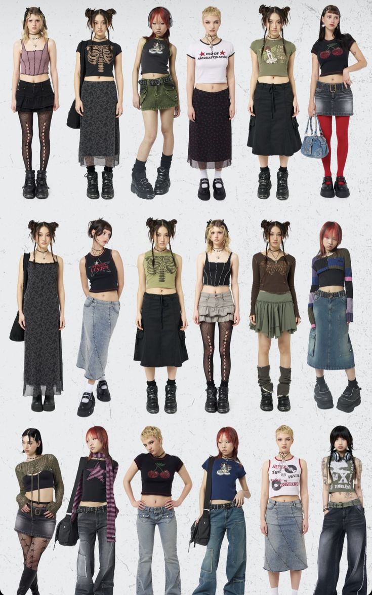 Grunge Retro Outfits, Grunge Outfit Ideas 90s, Casual Soft Grunge Outfits, 2024 Grunge Aesthetic, 2000s Tokyo Fashion, Kpop Night Outfit, Real 90s Fashion Grunge, Fall Outfits 2023 Grunge, Easy Vintage Outfits