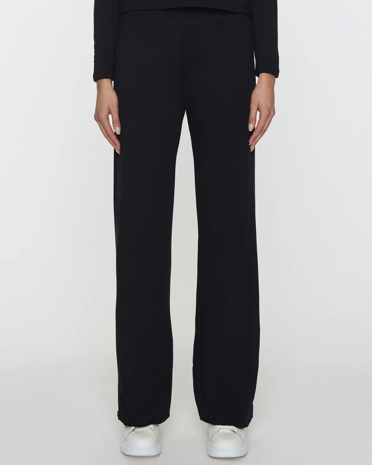 The Cindy Pant | Luxury & Comfortable | Bleusalt – Bleusalt Classic Straight Hem Pants For Loungewear, Classic Straight Pants For Loungewear, Classic Pants With Straight Hem For Loungewear, Classic Straight Hem Loungewear Bottoms, Classic Straight Leg Sweatpants With Elastic Waistband, Classic Full-length Loungewear Pants, Classic Full Length Loungewear Pants, Elegant Full Length Loungewear Pants, Chic Fitted Wide-leg Sweatpants