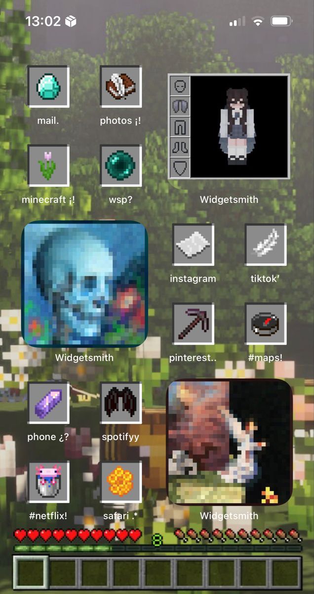 an image of a computer screen with many different items on it and the text, minecraft