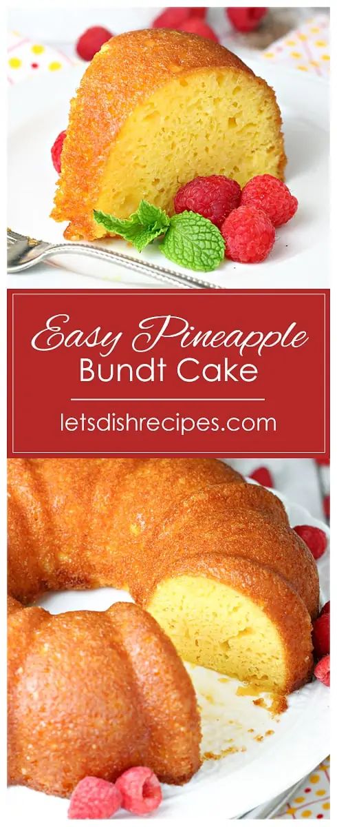 a bundt cake on a plate with raspberries