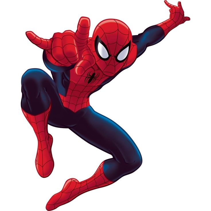 a spider man flying through the air with his arms out and eyes wide open, in front of a white background