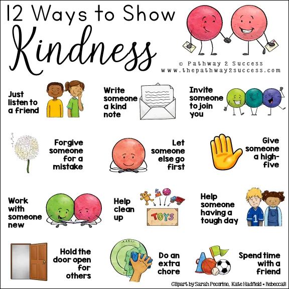 the 12 ways to show kindness in english and spanish, with pictures of different kinds of balloons