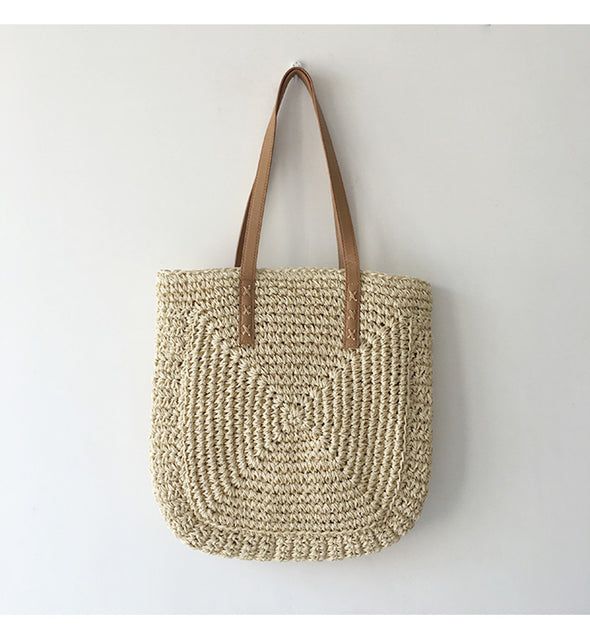 Summer Sand-colored Straw Bag, Sand-colored Straw Bag For Summer Beach, Everyday Summer Straw Shoulder Bag, Casual Woven Straw Bag For Everyday, Everyday Summer Straw Bag For Spring, Summer Everyday Straw Bags, Casual Everyday Straw Bag For Summer, Casual Jute Bags For Summer, Spring Straw Bag