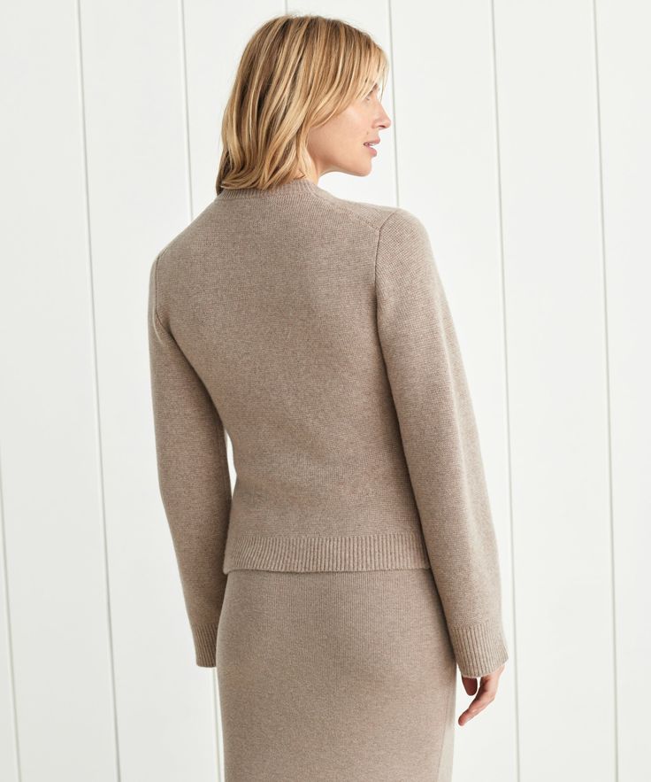 Cooper Cardigan Taupe Featuring a structured hourglass silhouette and a very slight bell sleeve, this chic knit is unlike anything we’ve done before. Ultra-soft wool cashmere and a classic shape are easily styled with everything from wide-leg trousers to your favorite skirt. 70% wool, 30% cashmere. Made in China of Peruvian yarn. Fitted button-down cardigan. Hourglass Silhouette, Slim Sweater, Jenni Kayne, Fitted Cardigan, Kesha, Button Cardigan, Wide Cuff, Open Front Cardigan, Soft Wool