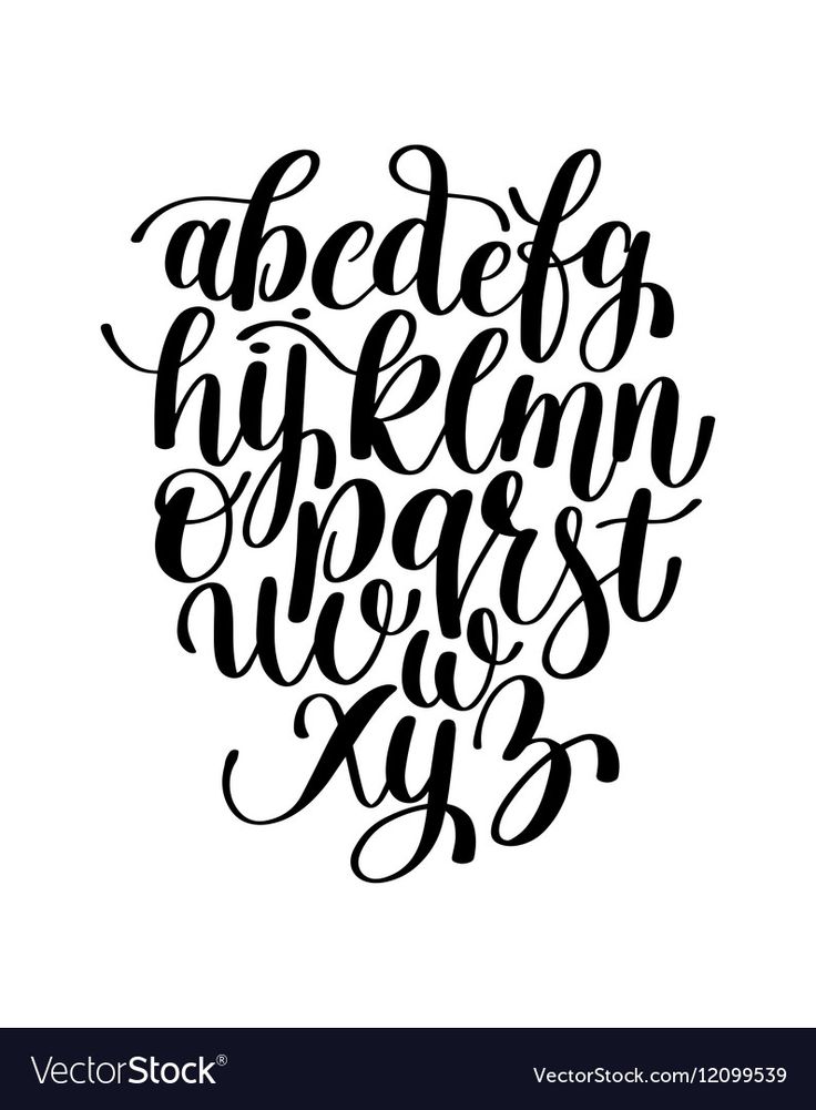 the handwritten lettering alphabet is black and white with an inscription that says, abcdef