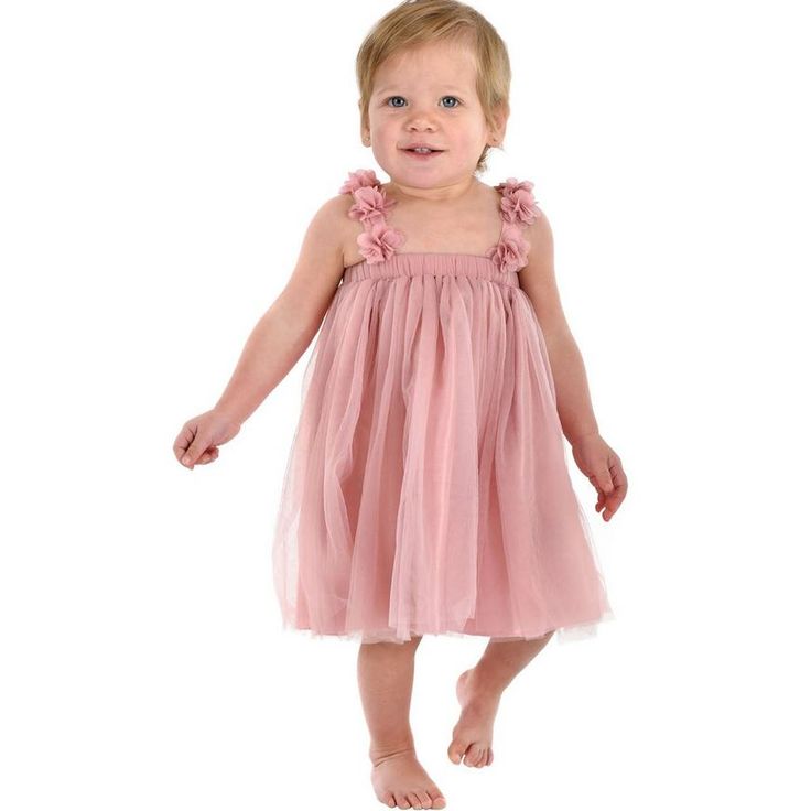 Celebrate her first birthday in fairy-tale style with our Pink 1st Birthday Tulle Dress. Featuring a delicate blush pink hue this dress is crafted with soft airy tulle that floats as she moves. The bodice is adorned with charming floral embellishments that gently rest on the shoulders adding a touch of whimsy. Ideal for a first birthday party or photo shoot this dress will keep her comfortable and looking adorable throughout the festivities. pbKidsa?? Pink 1st Birthday Tulle Dress product details:-b-p ul liFits most up to 12 months-li li8in elastic band-li li19in long-li liElastic should straps-li liPoly satin underskirt-li liTulle-li -ul Pink 1st Birthday, Party Dress Inspiration, First Birthday Dress, Pink Tulle Dress, Blush Pink Dresses, Kids Party Dresses, Hot Pink Dresses, White Dress Party, Dress For Girls