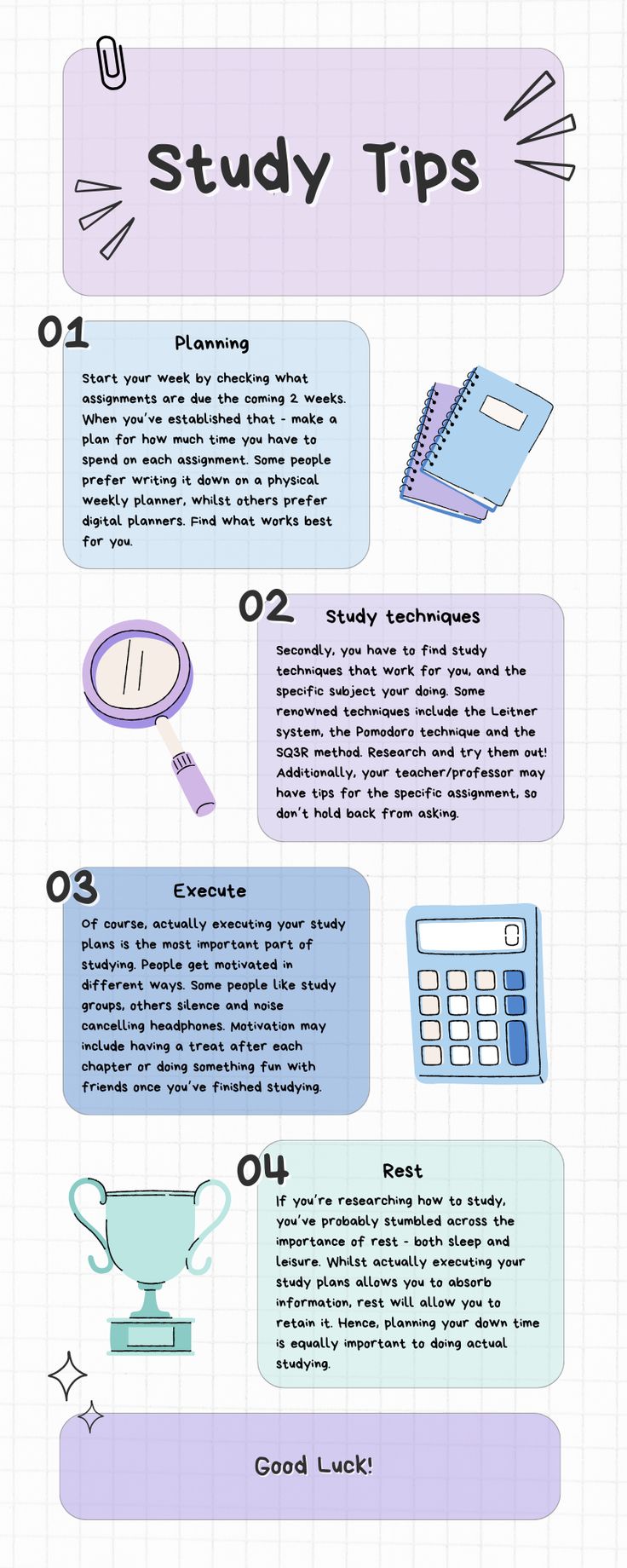 a bunch of different types of papers on top of each other, with the words study tips