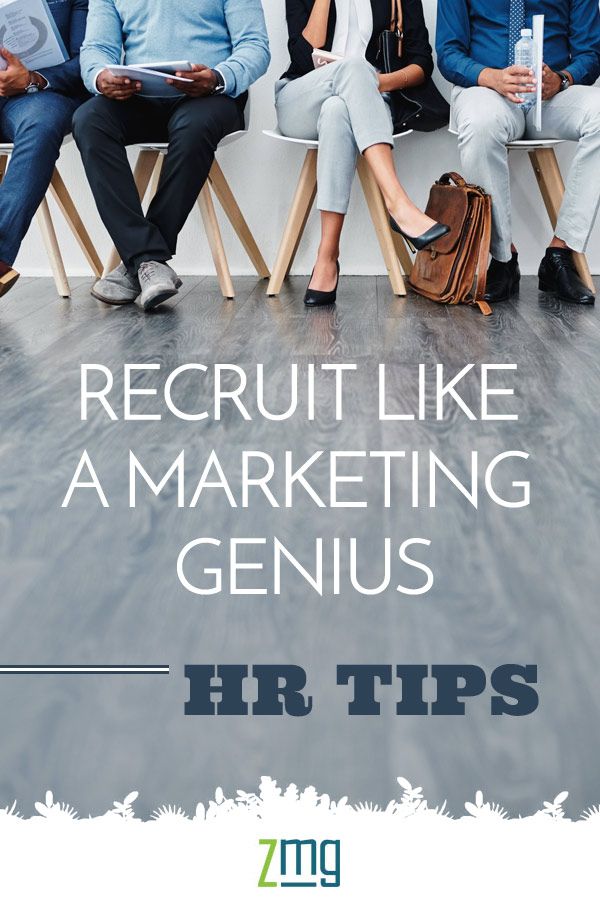 people sitting in chairs with the words recruit like amarketing genius hr tips on them