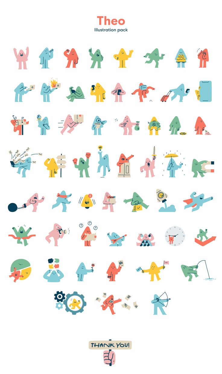 an illustrated poster with many different types of animals and people in various colors on it