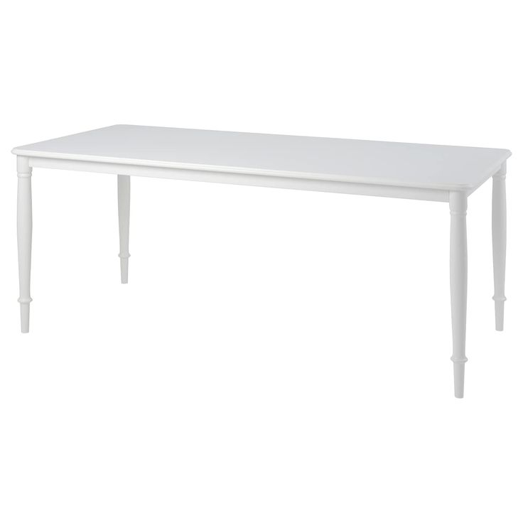 a white table with two legs and a long wooden top on an isolated white background