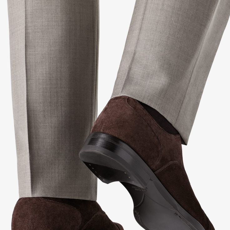 A timeless style crafted for a modern aesthetic, these classic brown Oxfords are made in Italy from Italian calf suede in a flexible Blake stitch, and feature full leather lining and sole. Brown Suede-lined Round Toe Dress Shoes, Brown Suede-lined Dress Shoes With Round Toe, Brown Dress Shoes With Suede Lining And Round Toe, Brown Round Toe Dress Shoes With Suede Lining, Suede Oxfords With Leather Lining And Plain Toe, Brown Suede Dress Shoes With Brogue Detailing, Fitted Brown Suede Leather Shoes, Brown Suede Leather Shoes With Stitched Sole, Brown Suede Leather Shoes