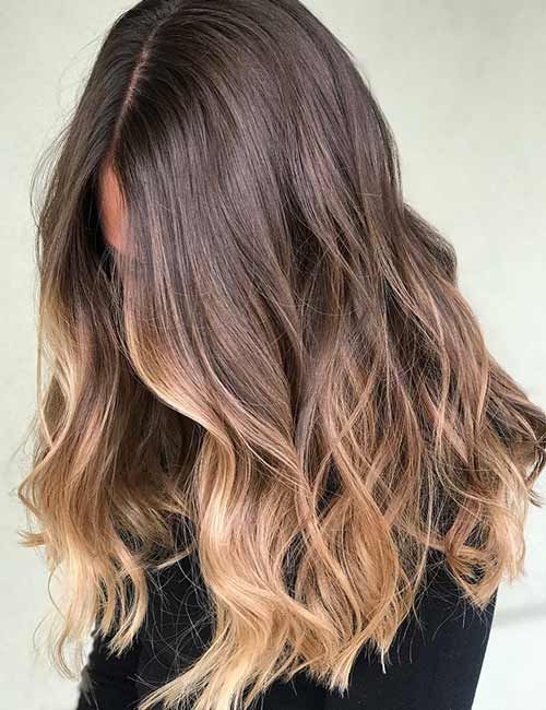 Partial Balayage On Brown Hair, Ombre Dark To Light Hair, Brown To Blonde Hair Color, Brown To Blonde Hair, Brown And Blonde, Rambut Brunette, Brown Hair Shades, Blonde Tips, Colored Hair Tips