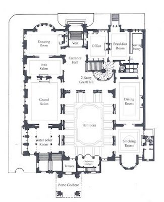 the floor plan for an old mansion