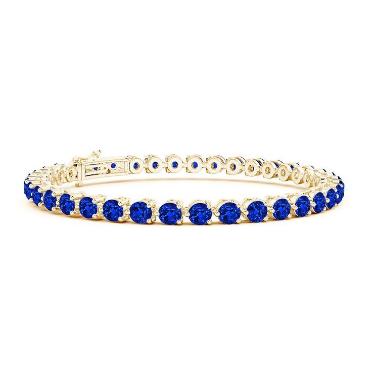 Round Blue Sapphire Link Tennis Bracelet Blue Formal Bracelet Jewelry, Formal Blue Bracelet Jewelry, Blue Jubilee Bracelet Jewelry, Elegant Blue Crystal Bangle Bracelet, Blue Round Crystal Bracelet For Formal Occasions, Adjustable Sapphire Bracelets For Formal Events, Blue Bangle Bracelet For Formal Occasions, Adjustable Sapphire Bracelets For Formal Occasions, Formal Blue Round Crystal Bracelet