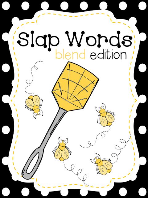 a yellow and black book cover with bees flying around it, the title slap words blend edition