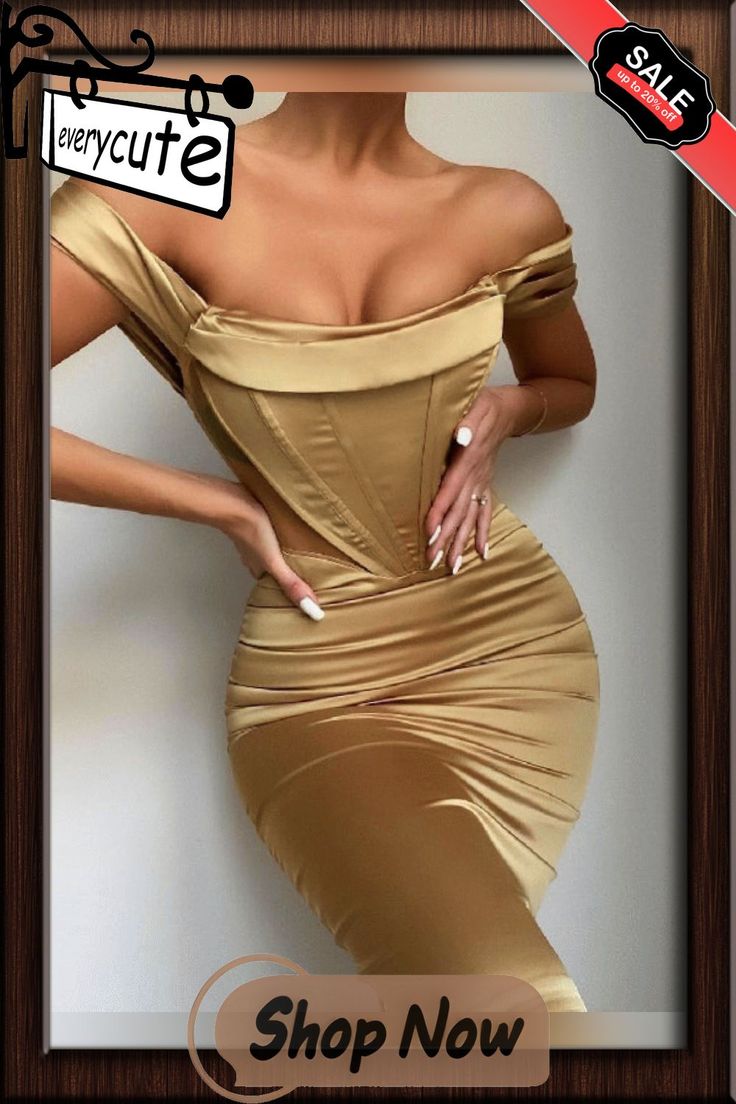 Corset Off-shoulder Long Sleeve Party Short Dress Fitted Cold Shoulder Midi Dress For Night Out, Satin Off Shoulder Dress For Spring Night Out, Spring Satin Off Shoulder Dress For Night Out, Spring Satin Off-shoulder Dress For Night Out, Fitted Off-shoulder Mini Dress For Prom, Fitted Off-shoulder Mini Dress For Prom Season, Off-shoulder Bodycon Dress For Prom Party, Off-shoulder Fitted Mini Dress For Prom, Glamorous Fitted Off Shoulder Dress For Summer