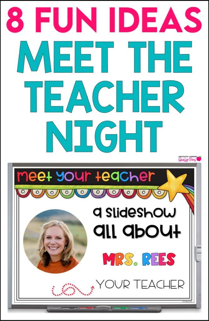 a teacher's poster with the words 8 fun ideas meet the teacher night