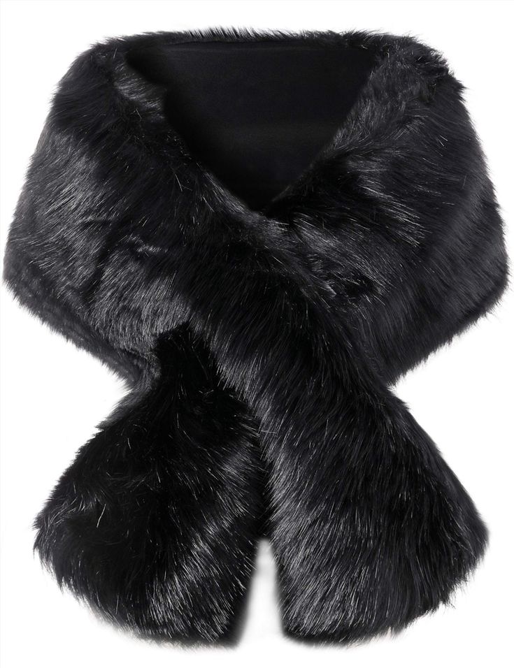 BABEYOND Womens Faux Fur Collar Shawl Faux Fur Scarf Wrap Evening Cape for Winter Coat Flapper Outfit, Flapper Accessories, Outerwear Women Winter, Faux Fur Shawl, Faux Fur Scarf, Faux Fur Wrap, Faux Fur Scarves, Black Winter Coat, Fur Shawl