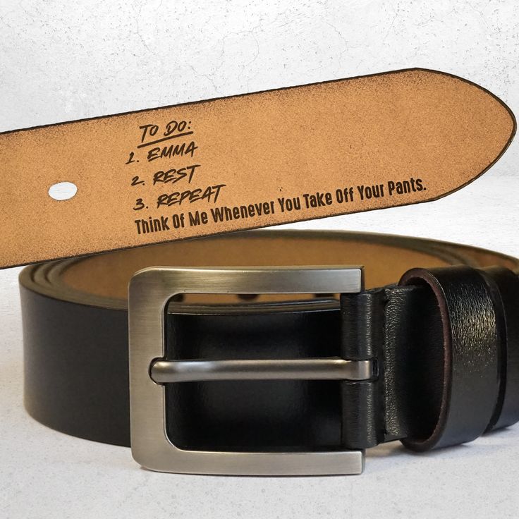 Naughty To Do List For Husband, Boyfriend - Personalized Engraved Leather Belt - Father's Day Gift For Dad, Husband Flowers Paper Craft, Birthday Gift For Husband, Mom Daughter Gifts, Easy Paper Flowers, Engraved Initials, Custom Belt, Birthday Gifts For Husband, How To Make Paper Flowers, Funny Birthday Gifts