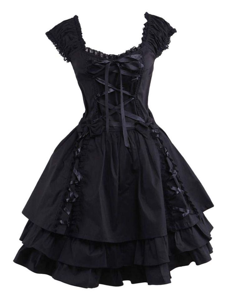 PRICES MAY VARY. Style: Classic & Traditional Gothic Style girl's women Halloween fancy party lolita dress Please do check bellow Size Chart before your purchase! The picture and dress style copyright by Ainclu Product Highlights:  
 Ainclu Lolita collections are aimed for beauties who are expecting design and quality in novel world 
 Size chart (inch): 
 Size XS: Height 61-63 Bust 31.8-32.6 Waist 24-25 Hip 35-36 
Size: S Height 63-65 Bust 34.2-35 Waist 26-27 Hip 37.5-38.2 
Size: M Height 65-67 Goth Dress, Gothic Dress, Mori Girl, One Piece Dress, Lolita Dress, Gothic Lolita, Lolita Fashion, Gothic Fashion, Featuring Dress