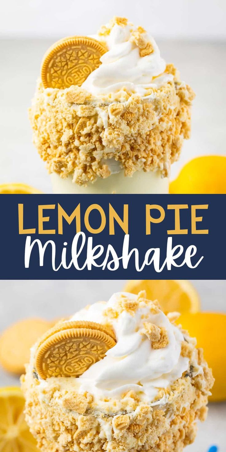 lemon pie milkshake is an easy dessert that's ready to be eaten