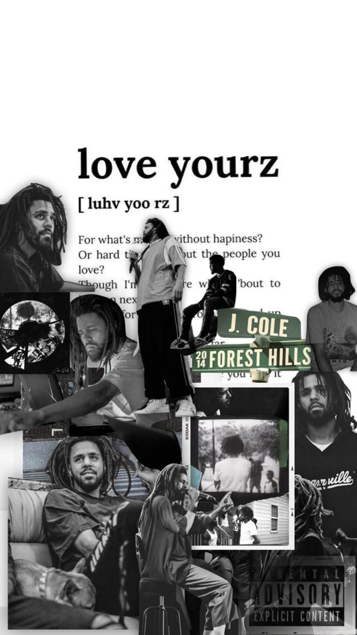 a collage of photos with the words love yourz on it and images of people