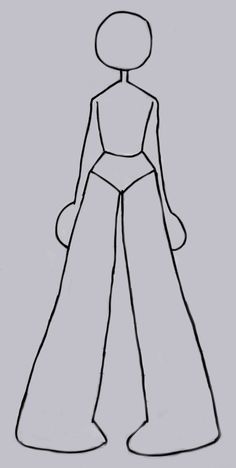 a drawing of a woman's dress in black and white