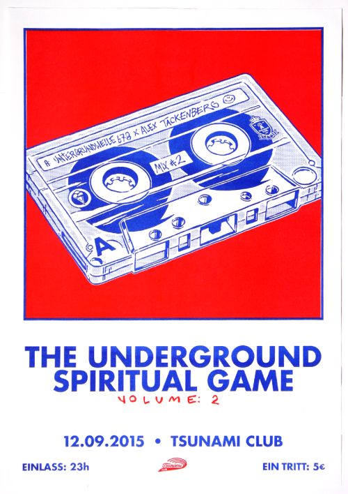 an advertisement for the underground spirital game featuring two cassette tapes on top of each other