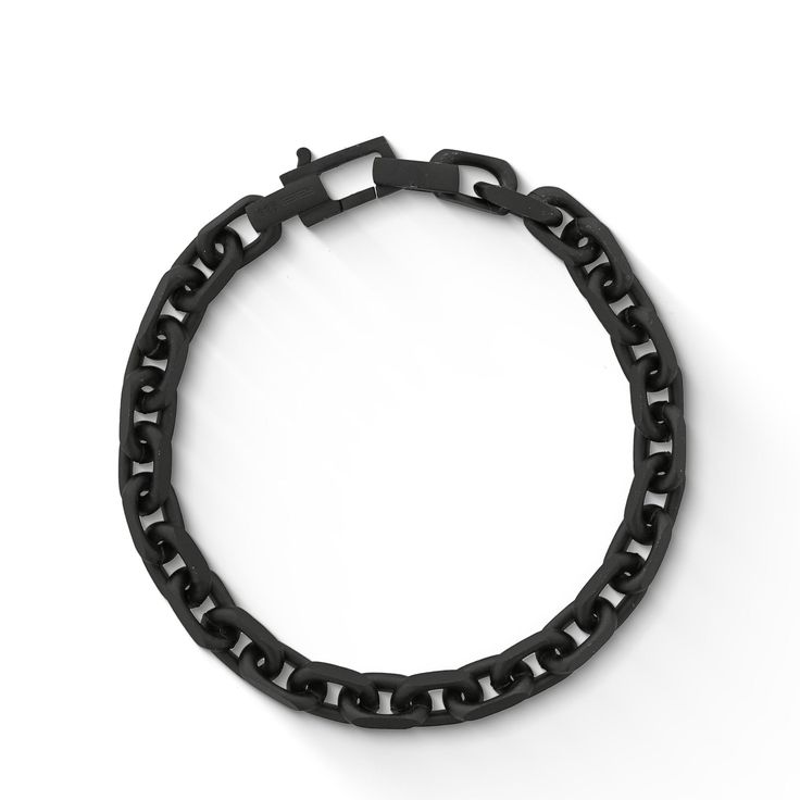 772920 - Sterling Silver - Effy Black Link Bracelet Elegant Black Link Chain Bracelet, Classic Black Link Jewelry, Black Link Chain Bracelet Modern Style, Black Link Jewelry For Formal Occasions, Modern Black Link Chain Bracelet, Elegant Black Chain Bracelets, Elegant Black Chain Bracelet, Black Link Chain Bracelet With Stainless Steel Clasp, Classic Black Chain Bracelet For Everyday